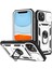 Apple iPhone 12 Telefon Kapağı Halkası Kickstand Hard Pc Geri+Yumuşak Tpu Etkiye Dayanıklı Tamponlar Koruyucu Kılıf Slayt Kamera Kapağı -Beyaz/siyah (Yurt Dışından) 1