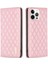 Apple iPhone 12/12 Pro Telefon Vaka Stili-16 Kart Tutucu Pu Deri Deri Yatay Stand Kılıf Rhanmombus Basılı Otomatik Kapanış Manyetik Telefon Kapak Pembe (Yurt Dışından) 1