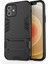 Apple iPhone 12 Pro/12-Black Için Kickstand Telefon Kapağı ile Plastik+Tpu Hibrit Kılıf (Yurt Dışından) 1