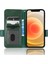 Apple iPhone 12 Mini Telefon Kılıfı Için 5.4 Inç Çok Fonksiyonlu Pu Deri Telefon Kapağı Baskılı Üçgen Desen Anti-Çizgiye Destekleme Destekleyici Stand Yeşili ile (Yurt Dışından) 3