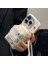 Apple iPhone 12/12 Pro Tpu Telefon Kasası Pu Deri Okul Çantası Tasarım Arka Kapak Omuz Askısı-Beyaz (Yurt Dışından) 2