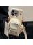 Apple iPhone 12/12 Pro Tpu Telefon Kasası Pu Deri Okul Çantası Tasarım Arka Kapak Omuz Askısı-Beyaz (Yurt Dışından) 3