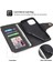 Apple iPhone 12/12 Pro Telefon Kapağı 010 Tam Koruma Pu Deri Telefon Kılıfı 9 Cüzdan Stand ve Bilek Kayışı Toka Kapağı Kapak Black ile Kart Yuvaları Tasarım (Yurt Dışından) 3