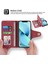 Apple iPhone 12/12 Pro Telefon Kılıfı 010 Tam Koruma Pu Deri Telefon Kılıfı 9 Cüzdan Stand ve Bilek Kayışı Toka Kapağı Kapak-Kırmızı ile Kart Yuvaları Tasarım (Yurt Dışından) 3