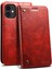 Apple iPhone 12 Mini Telefon Kılıfı Için Manyetik Otomatik Kapatma Pu Deri Kılıf Stand Şok Geçirmez Tpu Iç Kabuk Telefon Kapağı 5.4 Inç-Kırmızı (Yurt Dışından) 1