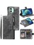 Apple iPhone 12 Mini Telefon Kılıfı Için 5.4 Inç Telefon Stand Kapağı Çoklu Kart Yuvaları Pu Deri Cüzdan Fermuar Cep Mandala Çiçeği Baskılı Grey (Yurt Dışından) 1