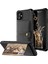 Apple iPhone 12 Mini Telefon Kılıfı Kickstand Deri Kaplamalı Tpu Koruyucu Kapak Kart Tutucu [dahili Manyetik Sayfa] -Black (Yurt Dışından) 1