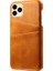Apple iPhone 12 Mini Telefon Kılıfı Pu Deri Kaplamalı Plastik Kılıf 5.4 Inç Çift Kart Yuvaları Ince Koruyucu Kabuk-Orange (Yurt Dışından) 3