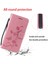 Apple iPhone 12 Mini-Pink Için Kelebek Çiçek Cüzdan Deri Koruyucu Kılıf (Yurt Dışından) 4