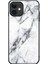Apple iPhone 12 Mini-White Için Mermer Doku Temperli Cam+Pc+Tpu Hibrit Kılıf (Yurt Dışından) 1