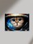 Astronot Kedi Ahşap Poster Tablo 1