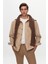 Relaxed Fit Bej Düz Kadife Gömlek Mont 1EC07VH01001M 4