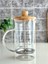 Bambu Kapaklı Borosilikat Cam Isıya Dayanıklı 600 ml French Press 2