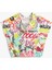 Kolsuz Kapşonlu Sweatshirt Crop Grafiti Baskılı 2