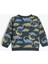 Dinozorlu Sweatshirt Bisiklet Yaka Uzun Kollu Şardonlu 2