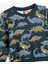 Dinozorlu Sweatshirt Bisiklet Yaka Uzun Kollu Şardonlu 3