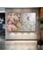 Dokoratif Yağlı Boya Efektli Çiçek Modern Dala Konmuş Kuş Kanvas Tablo ART00106 1