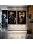 Afrikalı Siyahi Kadın Portre Gold African Woman Ikili Kombin 2 Li Set Kanvas Tablo ART0063 1