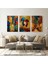Şemsiyeli Çift Soyut Aşk Love Yağmur Dekoratif Modern Üçlü Kombin 3 Lü Set Kanvas Tablo ART0057 1