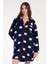 Kadın Polar Tamamı Düğmeli Uzun Kol Gecelik 1