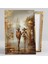 Sokakta Yürüyen Şemsiyeli Çift Bronz Nostalji Aşk Love Dekor Kanvas Tablo ART0087 2