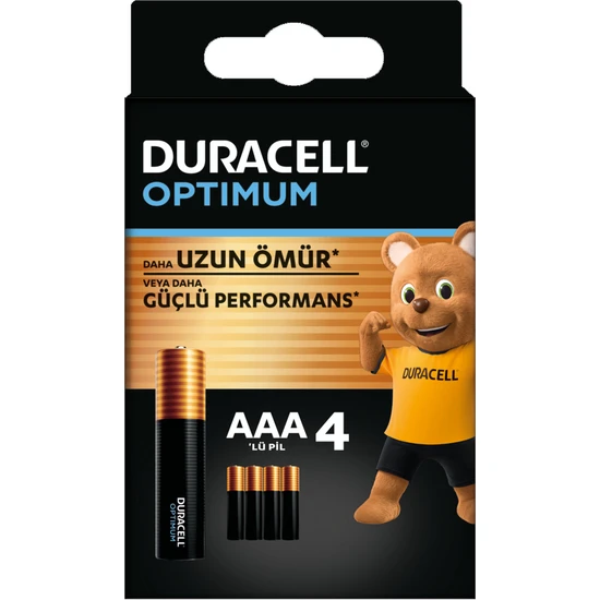 Duracell Optimum Aaa Alkalin Pil, 1,5 V LR03 MN2400, 4’lü Paket