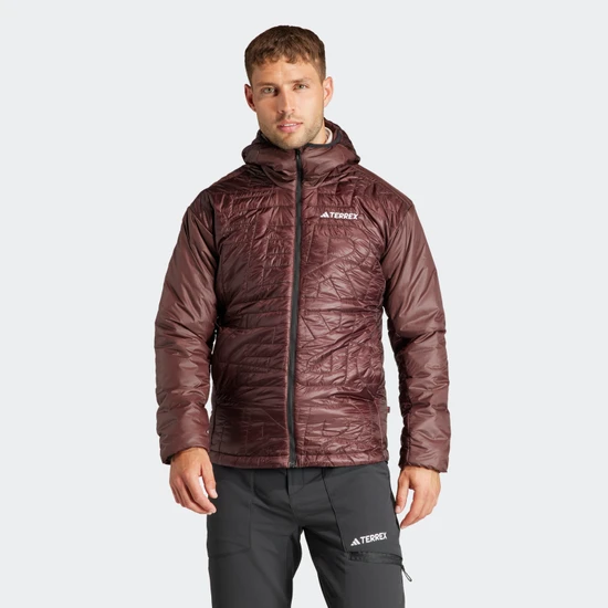 adidas Terrex Xperior Varilite Primaloft Erkek Bordo Outdoor Ceket (IB4231)