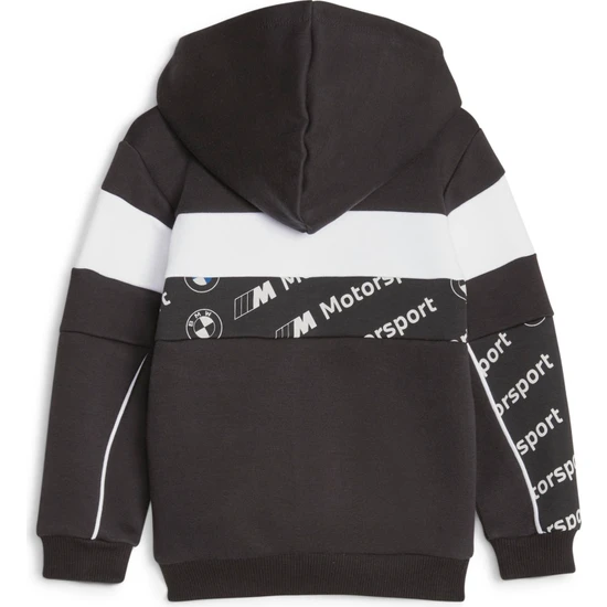 Puma Çocuk Puma Black Puma Bmw Mms Toddler Sds Hooded Sweat Jacket Siyah Çocuk Ceket