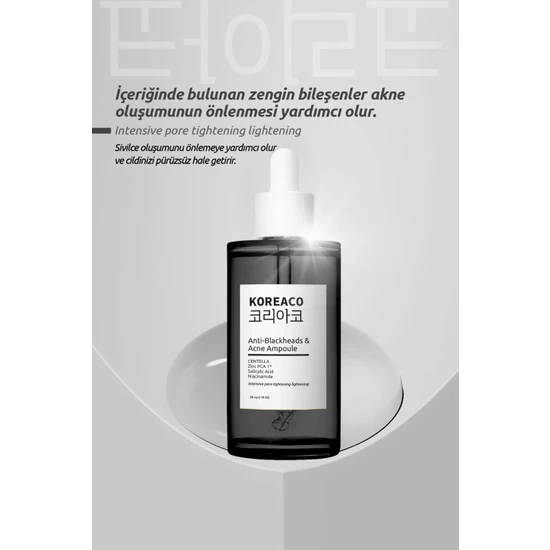 Koreaco Anti-Blackheads Acne Ampoule Siyah Nokta ve Akne Ampulü Koreaco&sa