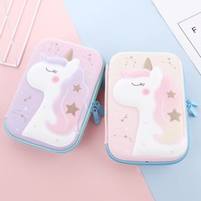 Luoxinguo Kalem Kutusu Unicorn Kalem Kutusu Kawaii Kalem Kutusu Büyük Kırtasiye 3D Kalem Kutusu Çocuklar Için Ofis Trousse Scolaire Sevimli Okul Kalem Kutuları (Yurt Dışından)