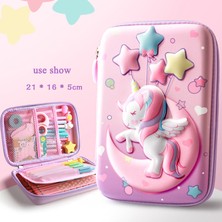 Luoxinguo Stil 2 Unicorn Kalem Kutusu Sevimli Okul Kalem Kutuları Trousse Scolaire Kalem Kutusu 3D Estuches Escolares Kırtasiye Kawaii Kalem Kutusu (Yurt Dışından)