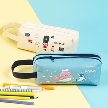 Luoxinguo Stil 8 Kawaii Kalem Kutusu Çift Fermuarlı Kalem Çantaları Büyük Kapasiteli Okul Malzemeleri Taşınabilir Trousse Kırtasiye Sevimli Okul Kalem Kutuları (Yurt Dışından)