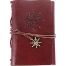 Luoxinguo Kırmızı Vintage Deri Kapak Defter Boş Günlüğü Retro Korsan Tasarım Kağıt Not Defteri Değiştirilebilir Gezgin Not Defteri Kırtasiye Malzemeleri (Yurt Dışından)