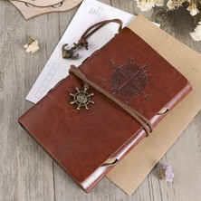 Luoxinguo Kırmızı Vintage Deri Kapak Defter Boş Günlüğü Retro Korsan Tasarım Kağıt Not Defteri Değiştirilebilir Gezgin Not Defteri Kırtasiye Malzemeleri (Yurt Dışından)