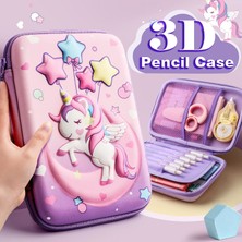 Luoxinguo Astronot-Kilitli 3D Büyük Kapasiteli Unicorn Kalem Kutusu Kawaii Sevimli Kalem Kutusu Çanta Kılıfı Okula Dönüş Malzemeleri Organizatör Kore Japon Kırtasiye (Yurt Dışından)
