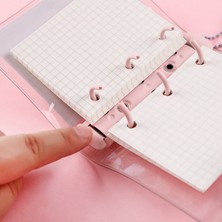 Luoxinguo Tek Kabuk A8 A6 Mini Üç Delikli Gevşek Yapraklı Kitap Renkli Sevimli Dizüstü Çocuk Not Defterleri Kız Cep Kitabı Kawaii El Kitabı Öğrenci Günlüğü Yazma Kitaplar (Yurt Dışından)