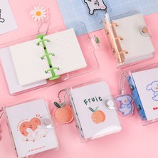 Luoxinguo Tek Kabuk A8 A6 Mini Üç Delikli Gevşek Yapraklı Kitap Renkli Sevimli Dizüstü Çocuk Not Defterleri Kız Cep Kitabı Kawaii El Kitabı Öğrenci Günlüğü Yazma Kitaplar (Yurt Dışından)