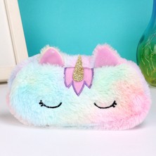 Luoxinguo B Sevimli Karikatür Kalem Kutusu Peluş Unicorn Kırtasiye Çantası Yaratıcı Öğrenme Kırtasiye Kawaii Kalem Kutusu Saklama Çantası (Yurt Dışından)