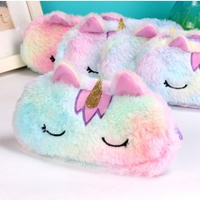 Luoxinguo B Sevimli Karikatür Kalem Kutusu Peluş Unicorn Kırtasiye Çantası Yaratıcı Öğrenme Kırtasiye Kawaii Kalem Kutusu Saklama Çantası (Yurt Dışından)