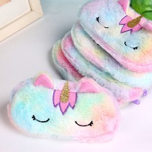 Luoxinguo B Sevimli Karikatür Kalem Kutusu Peluş Unicorn Kırtasiye Çantası Yaratıcı Öğrenme Kırtasiye Kawaii Kalem Kutusu Saklama Çantası (Yurt Dışından)