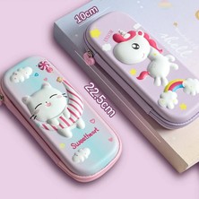 Luoxinguo Stil 2 Kalem Kutusu Kawaii Kırtasiye Kalem Kutusu Unicorn Estuches Escolar 3D Uzay Kalem Kutusu Trousse Okul Malzemeleri Sevimli Kalem Kutusu (Yurt Dışından)