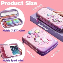 Luoxinguo Unicorn Moon-2 Katmanlı Unicorn 3D Eva Kalem Kutusu Kawaii Su Geçirmez Kalem Kutusu Kızlar Için Karikatür Büyük Kapasiteli Okul Malzemeleri Sevimli Kırtasiye Çanta Hediyeler (Yurt Dışından)