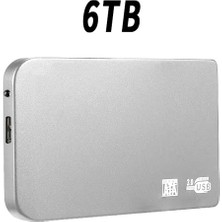 Luoxinguo 6 Tb Gümüş Taşınabilir 128 Tb Yüksek Hızlı Harici Sabit Sürücü 4 Tb 8 Tb 64 Tb SSD Çıkarılabilir Depolama Aygıtı Dizüstü Bilgisayar Mikro Bilgisayarları Için Sabit Disk (Yurt Dışından)