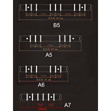 Luoxinguo A5 6 Halka 30MM Bronz Siyah 25MM 10 Parça Dıy Klipler Mekanik, 6 4 9 Halka Bağlayıcı Mekanizması, 280=285, A4 B5 A5 A6 A7 (Yurt Dışından)