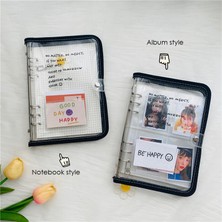 Luoxinguo A6 Dolum Çantası-10 Adet Sharkbang A5 A6 Günlük Defter Seti Fotoğraf Toplama Kitap Seti Glitter Şeffaf Ingilizce Kapak Fotoğraf Albümü Defterler Malzemeleri (Yurt Dışından)