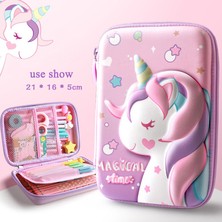 Luoxinguo Stil 10 Unicorn Kalem Kutusu Trousse Scolaire Kawaii Kırtasiye 3D Kalem Kutuları Kızlar Için Sevimli Okul Malzemeleri Estojo Escolar Kalem Kutusu (Yurt Dışından)