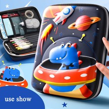 Luoxinguo 16 Kalem Kutusu Siyah Astronot Kalem Kutusu Estuches Escolares Kırtasiye Sevimli Kalemlik Astuccio Unicorn Trousse Scolaire Kalem Kutusu (Yurt Dışından)