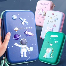 Luoxinguo 16 Kalem Kutusu Siyah Astronot Kalem Kutusu Estuches Escolares Kırtasiye Sevimli Kalemlik Astuccio Unicorn Trousse Scolaire Kalem Kutusu (Yurt Dışından)