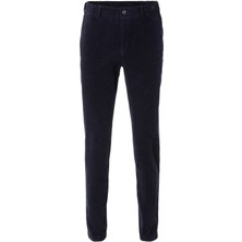 Lacivert Renk Kadife Beli Lastikli Jogger Pantolon