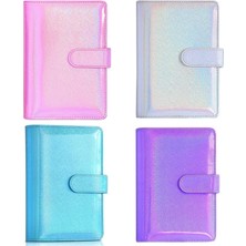 Luoxinguo Pembe Çanta A7 A5/a6 Pu Acıbadem Kurabiyesi Lazer Glitter Gevşek Yaprak Kapak Bağlayıcı Süt Defterleri Sert Kapak Dolum Dergisi Gezginler Deri Kapak (Yurt Dışından)